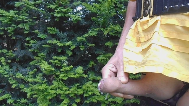 je m astique la bite en exterieur