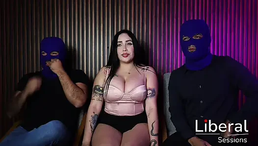 BIG TITS WOMAN GETS FUCKED AND RECORDED BY TWO MEN FOR THE FIRST TIME