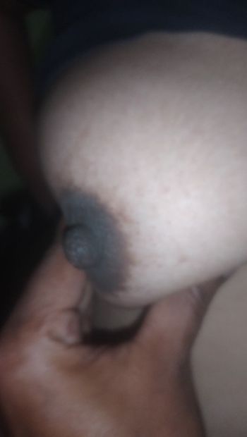 Suck and play with my hard nipples