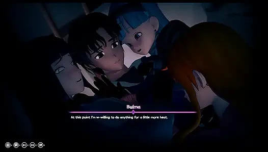 Threesome with Hinata Nami & bulma