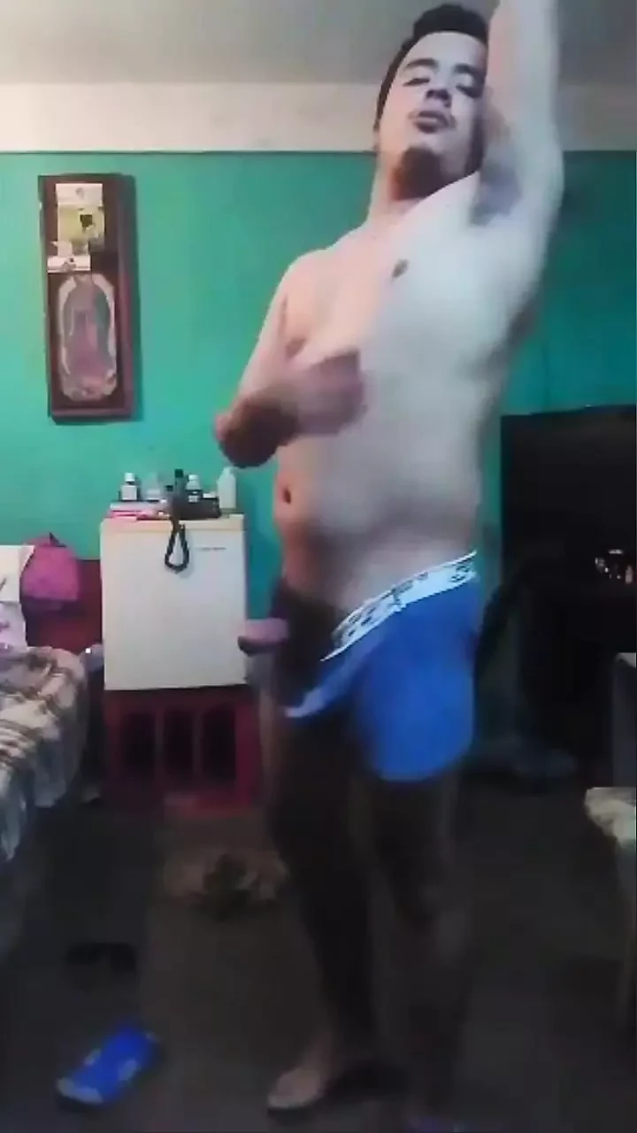 Jesus in boxer pulling his penis #1