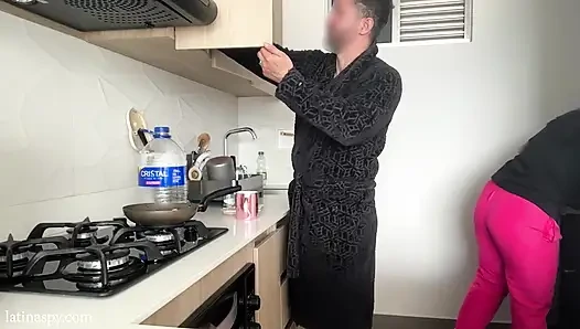 kitchen with latin titties part 1
