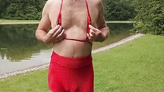 Red Bikini and shorts