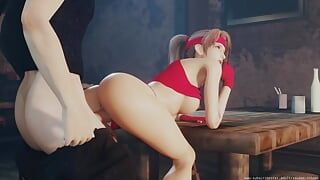 Jessie трахают на столе, Final Fantasy 7 порно перерождения