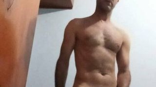 Latino nude showing naked chest and bubble butt