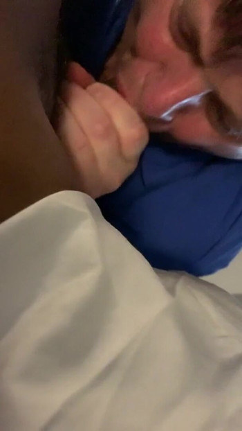 Thrilling moment from "Cute White guy sucking his first BBC part 1"