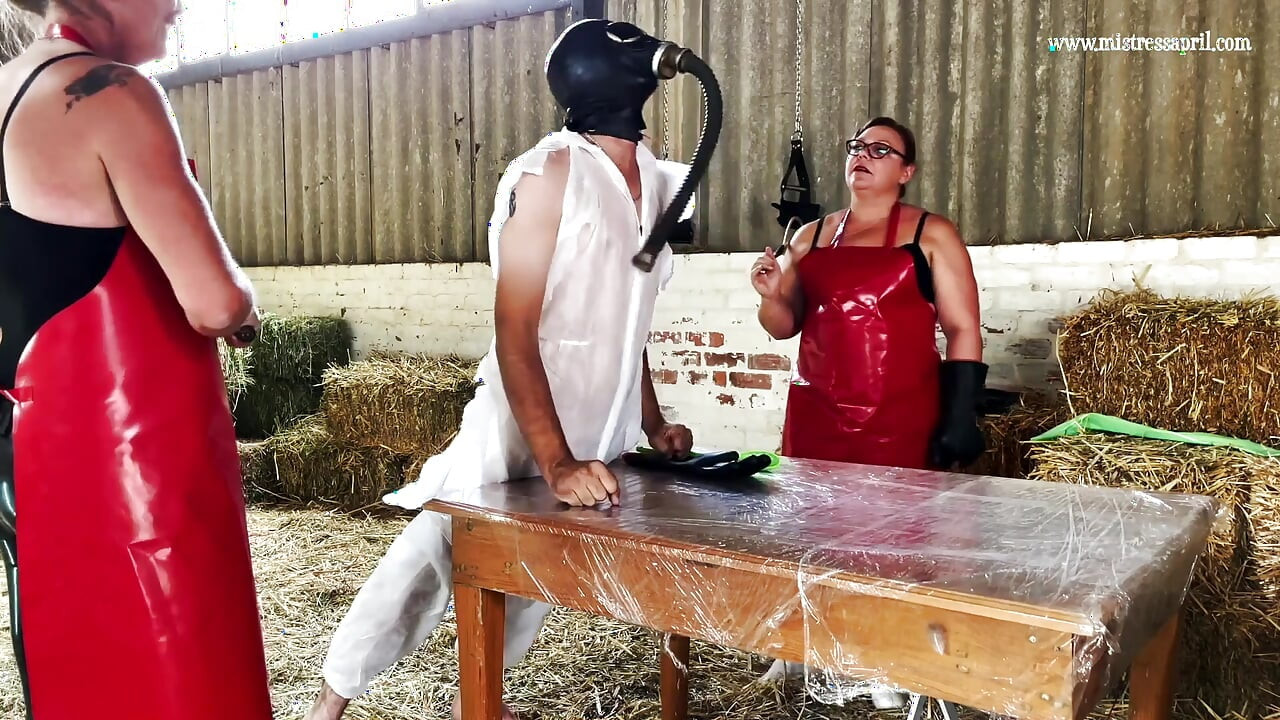 Dominatrix mistress April - just medical experiments from the milking barn