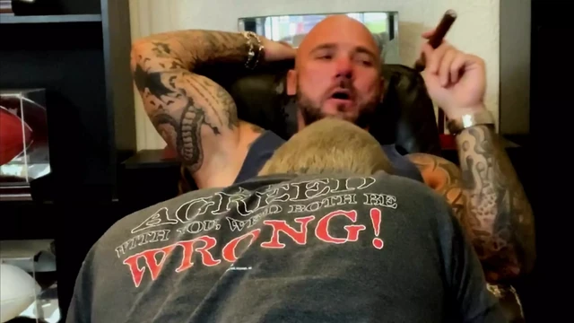 Blowjob while smoking a cigar!