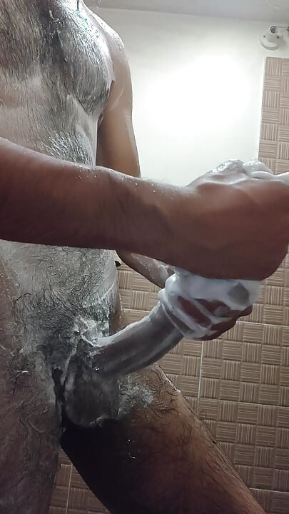 In bathroom big dick