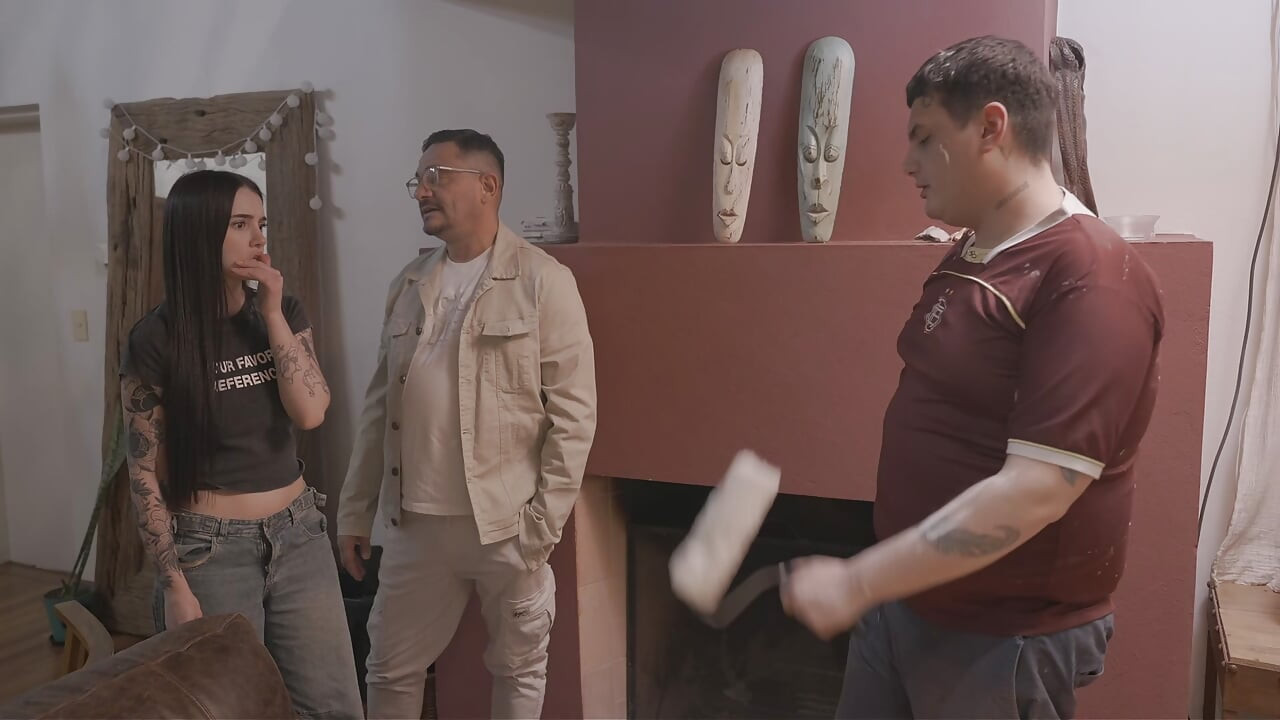 He must have a HUGE dick! The painter watches Chavita getting fucked by her sugar daddy