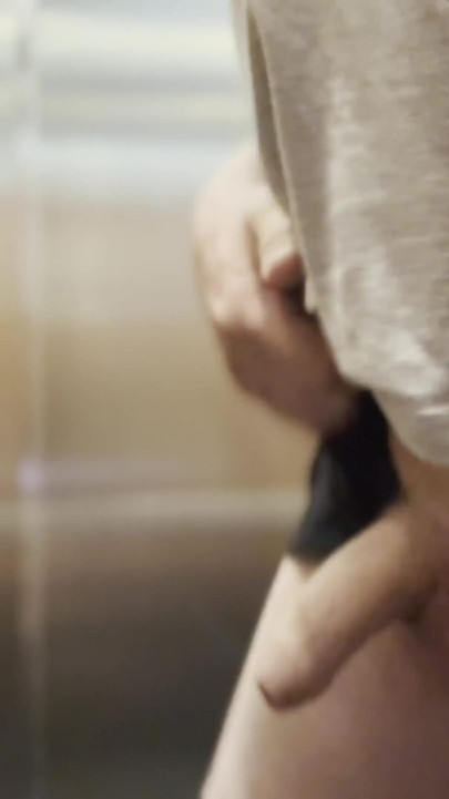 Memorable moment from "Amateur guy flashes in hotel lift"