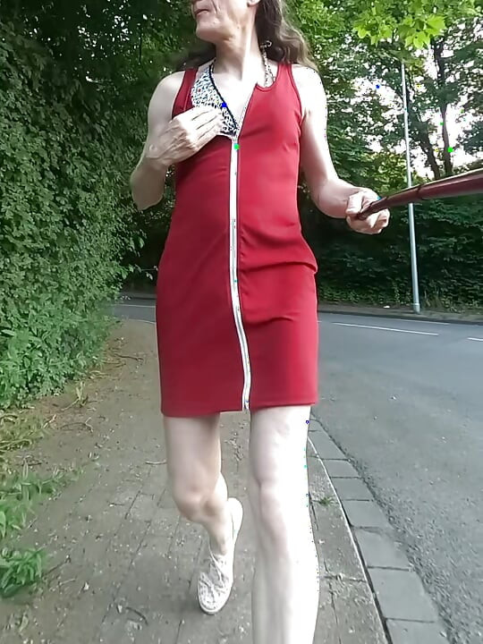 Walk in the Park with cum on street