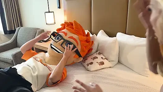 I shared a hotel room with tattooed Lilith Grace and turned it into hard doggystyle and cum licking fun