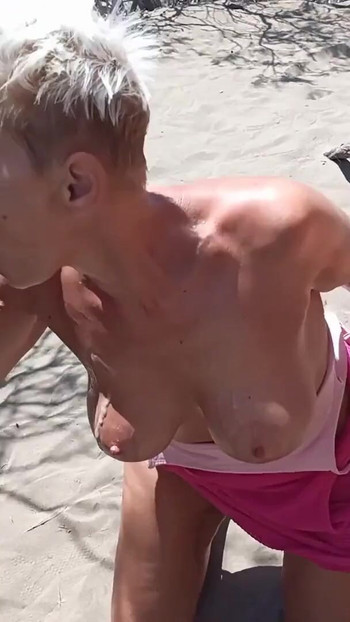 Iconic moment from "CoraBitch in the dunes of Maspalomas in Gran Canaria"