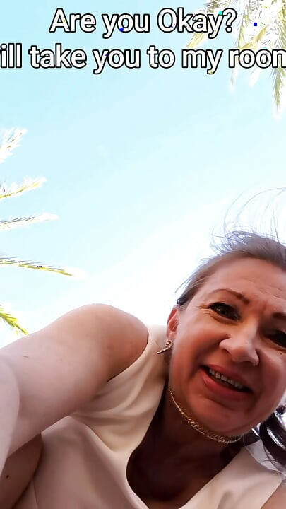 Seduction Stranger in the Hotel by Flashing Pussy and Ass