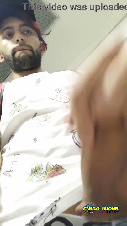 Jerking Off My Big Uncut Cock At The Mall's Public Bathroom - Camilo Brown | Clip 1