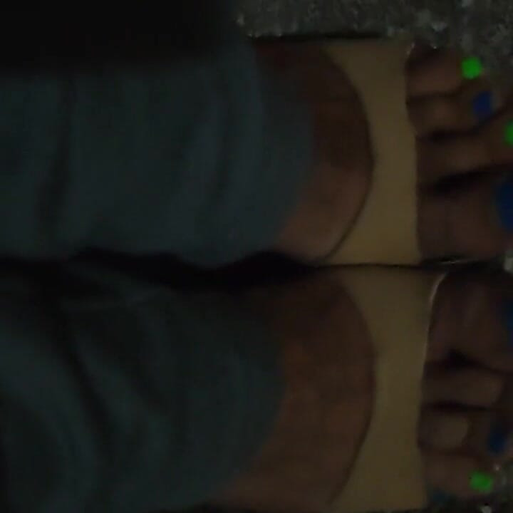 性感的脚在叉子里