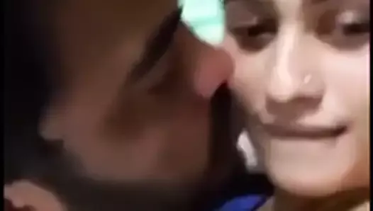 Sri Lankan kiss -  she is telling she is celebrity