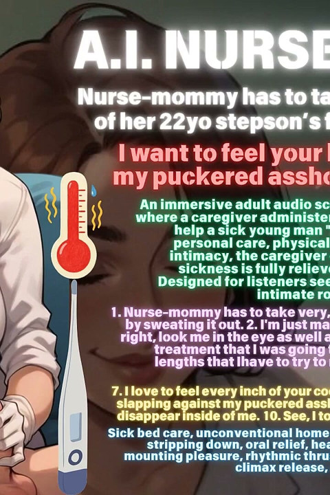 Ai Step-mommy Nurse Femdom Audio Caption Asmr: I Have to Take Good Care of My Baby-boy's Fever by Sweating It Out