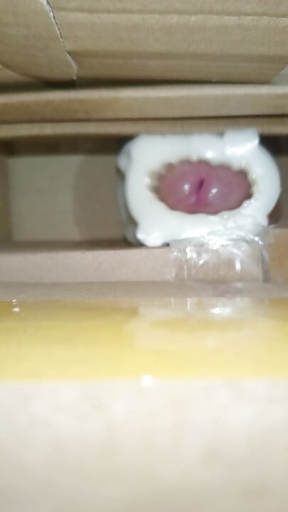Cum inside homemade silicone pussy 3