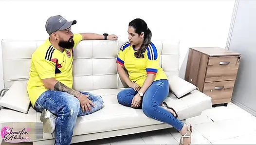 My sister-in-law gets really slutty and asks me to fuck her and we end up having sex and I give her my Cum on her buttocks - Porno en Español