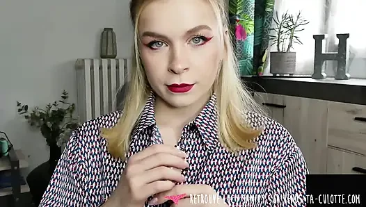 Vends-ta-culotte - atemberaubendes französisches hottie hat spaß, dich zu demütigen, indem sie deine masturbation steuern