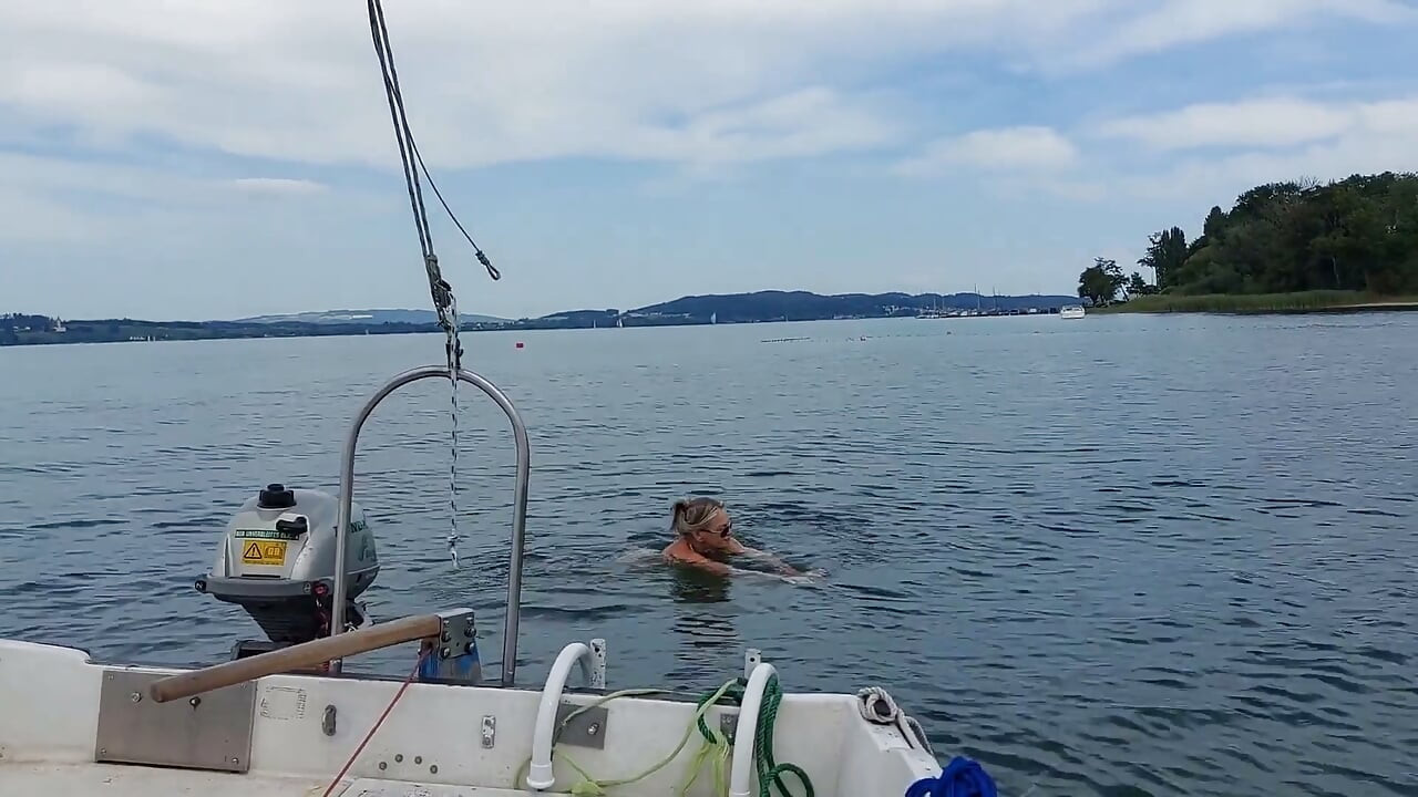 Granny Goes Swimming in a Sexy Swimsuit!
