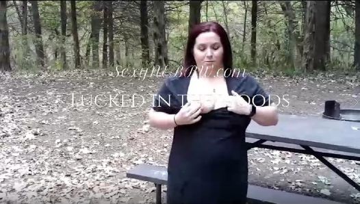 Sexy BBW im Wald gefickt - voll