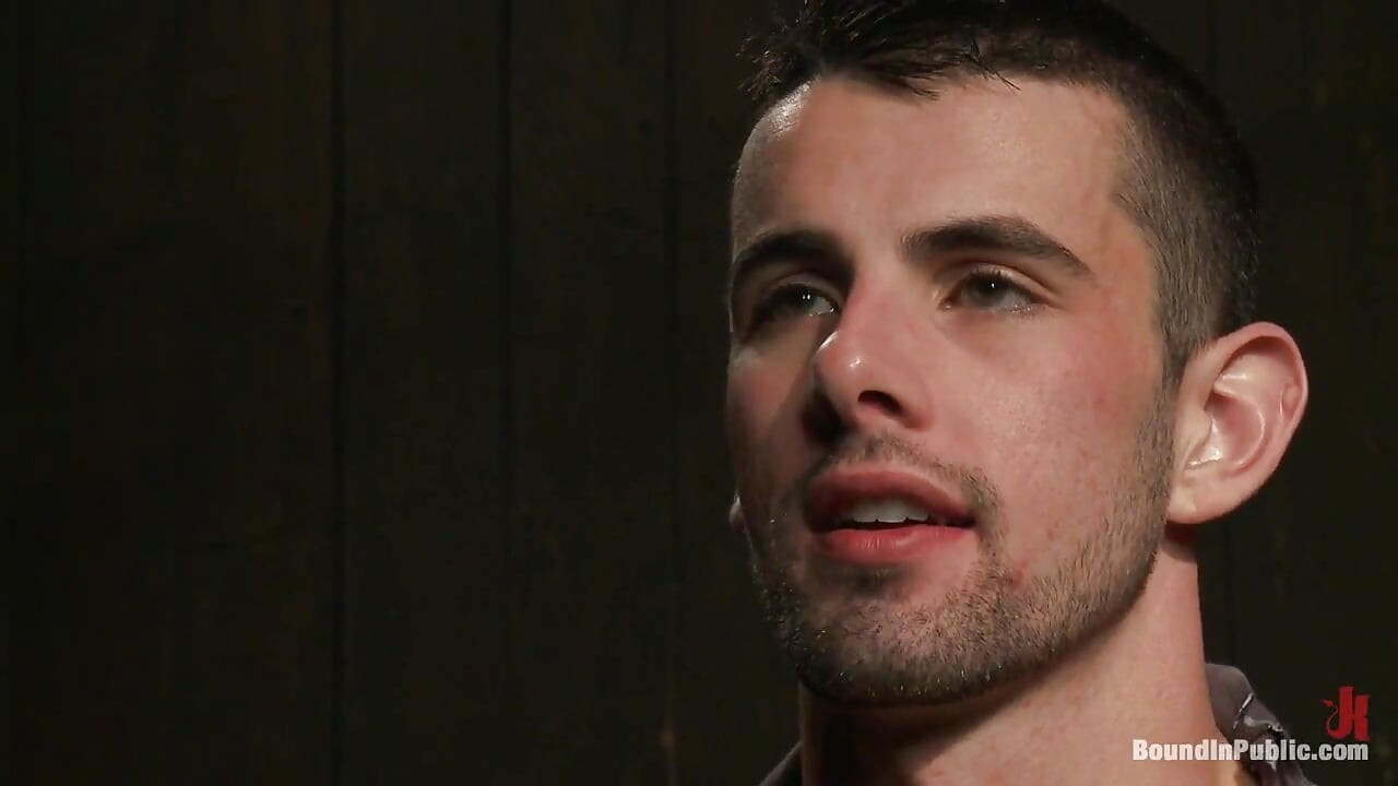 Captured Stud Is Being Used in a Bar Full of Horny Masked Men