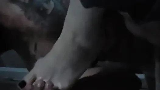 Sucking toes