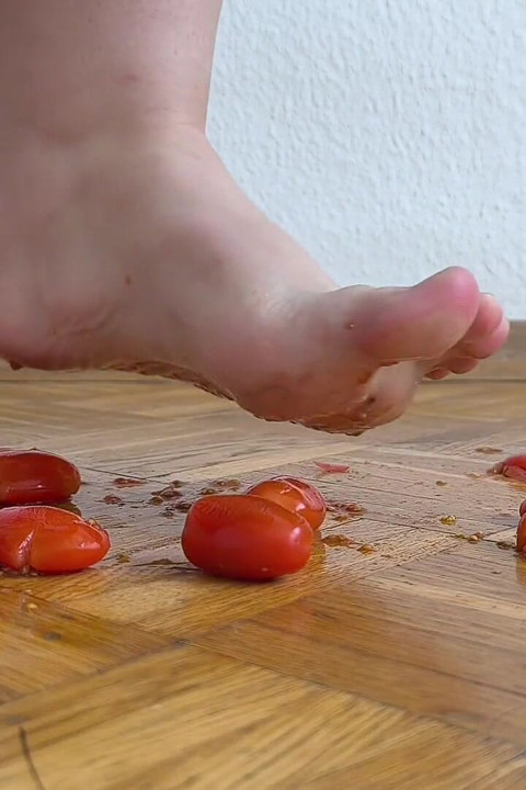 Huge Legs Vs. Cherry Tomatoes