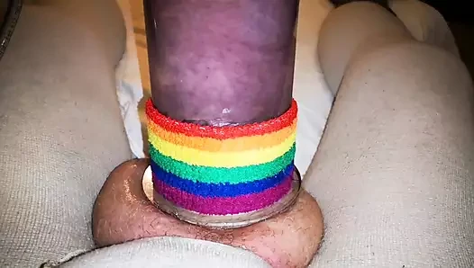Belgian porn video – Cockpumping up After 1liter Filling Glucose