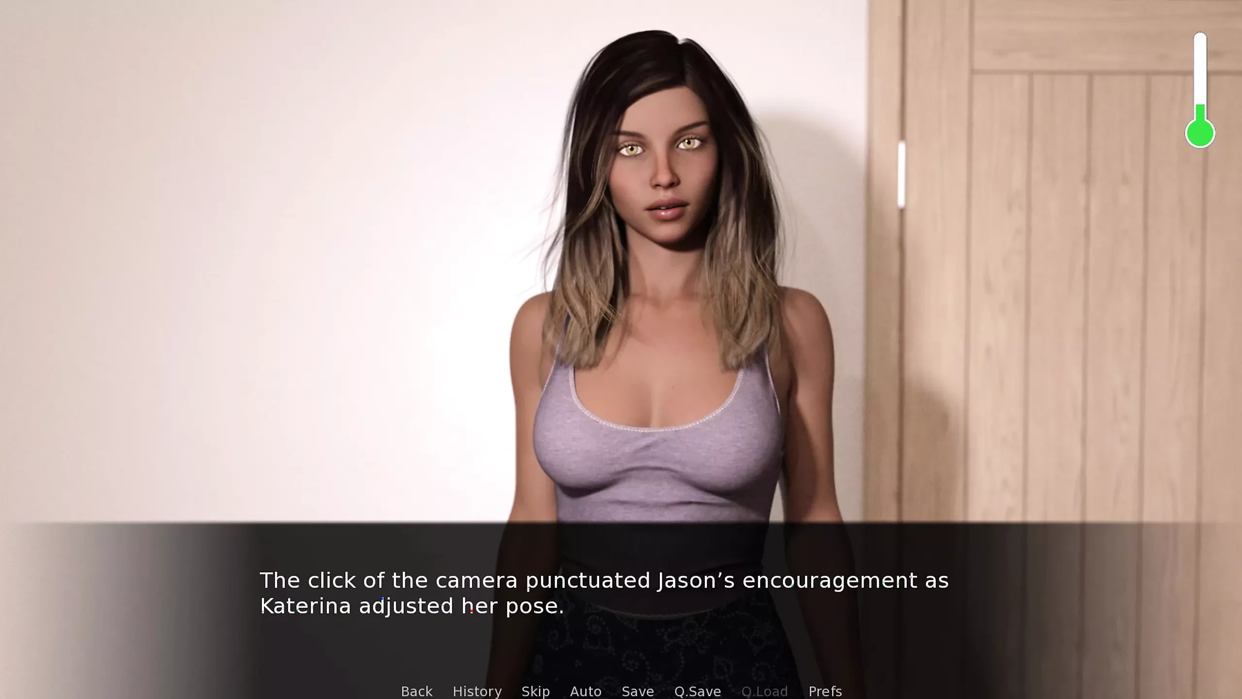 Casteen 1 Katerina hayalindeki işi modellik yapıyor.