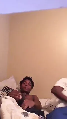 Two black friends playing