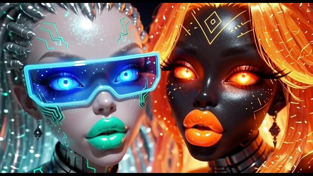 Beautiful Aliens Kiss on Nice Music, Ai Animation
