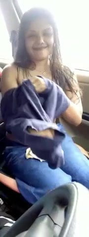 Indian gir in car