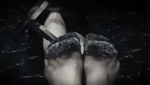 Mesmerizing shiny nylon socks