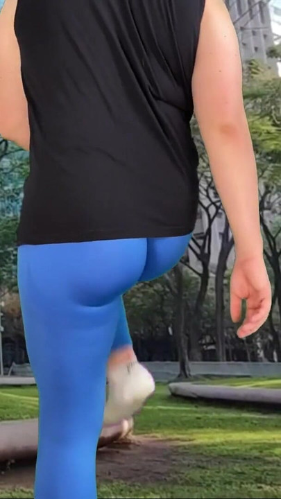 Jaw-dropping moment from "Big butt guy public ass workout"