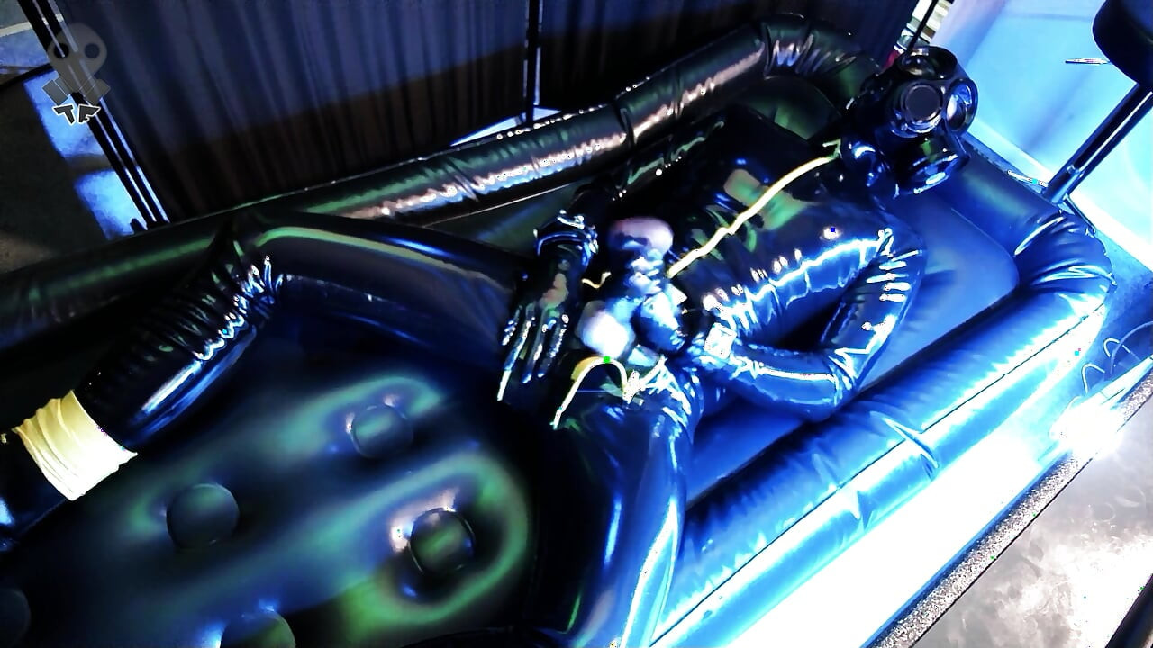 Rubberdrone jerk off with sounding