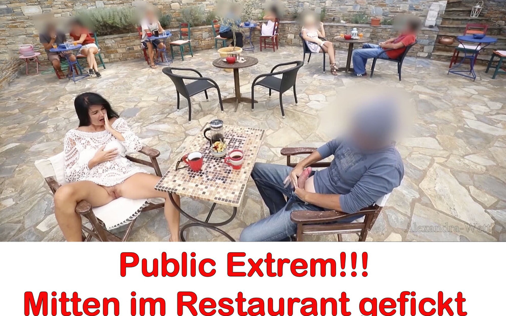 Sogar im Restaurant ficken vor den Gästen!