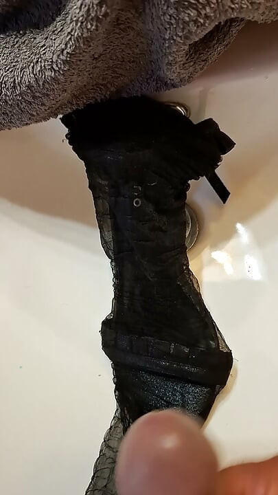 Cum on nylon and shoes