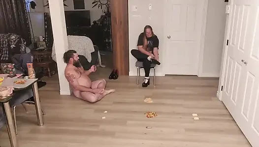 Food and Cock Crush, creamy Ending