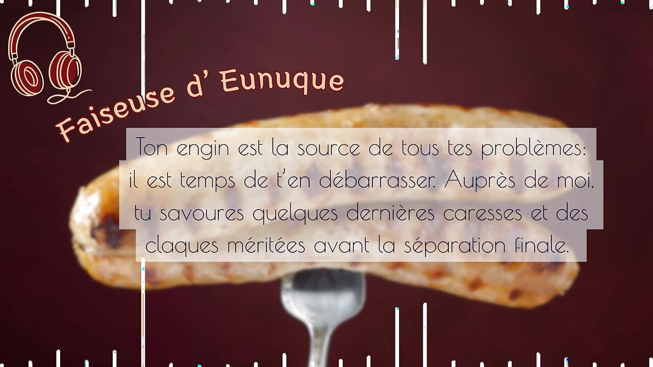 (teaser) Je te coupe la bite - thiến femdom âm thanh pháp