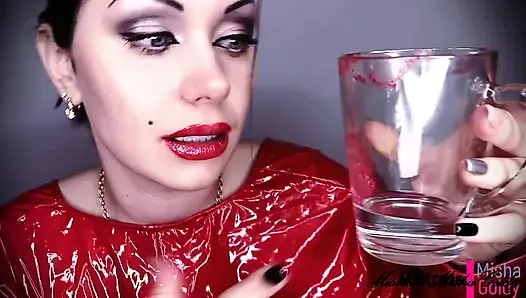 Verehre meinen lippenstift, schlampe!