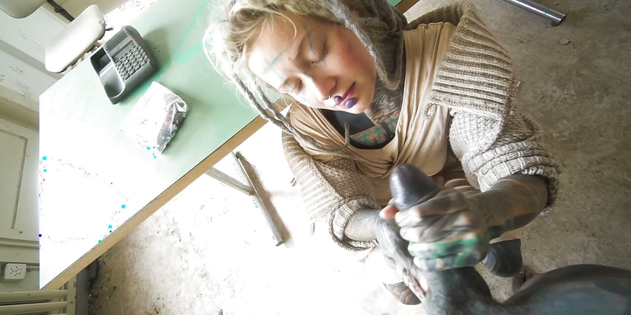 Hard Anal Fuck in Abandoned Building with Squirt