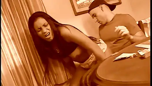 Sexy young Latin slut loves to get drilled doggy style by her big dick boyfriend