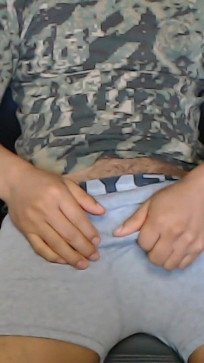 Must-see moment from "soldier gets horny from watching porn after abstaining for a while"