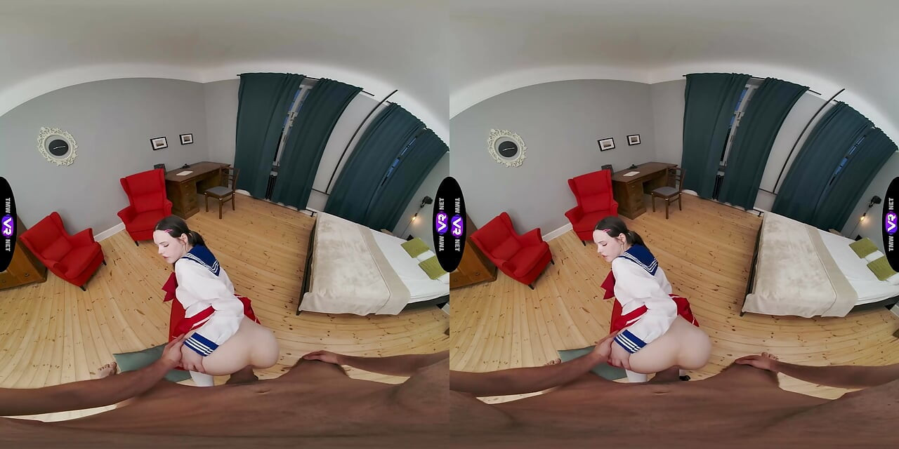 Kosplej zadirkivanja dakote doll se završava tvrdim doggy style - TmwVRnet