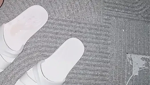 My Cuckold Slave Cum on My Slipper