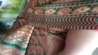 Tía sari de seda satinada